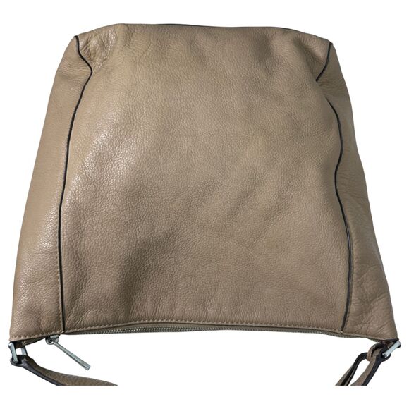 Michael Kors Hobo Brown Taupe Pebbled Leather Shoulder Bag Purse - Picture 3 of 8